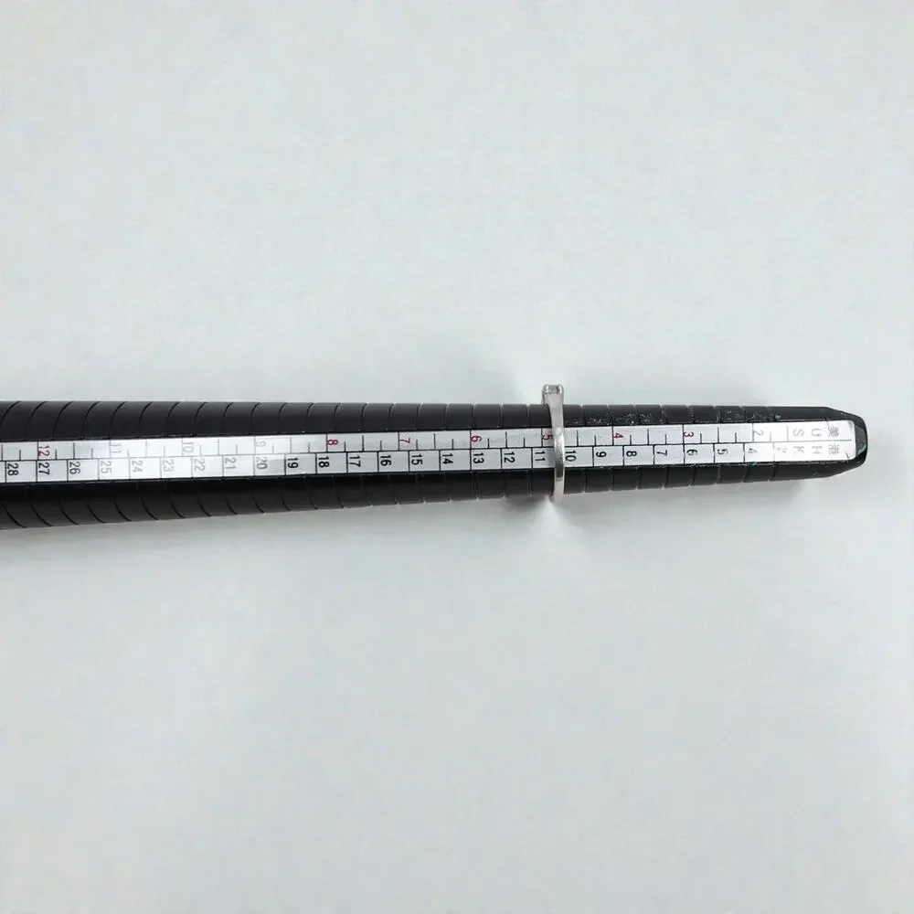 Vintage Sterling Silver CZ Three Stone Engagement Wedding Ring Size 4.75 - Picture 8 of 9